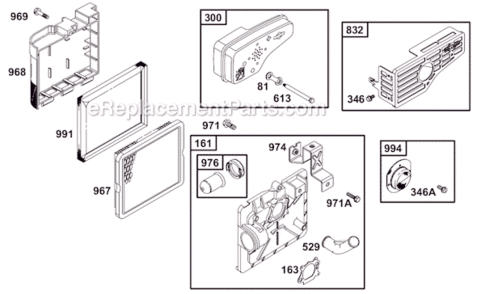 Page F Diagram and Parts List for 12D800  Briggs and Stratton Engine
